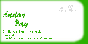 andor may business card